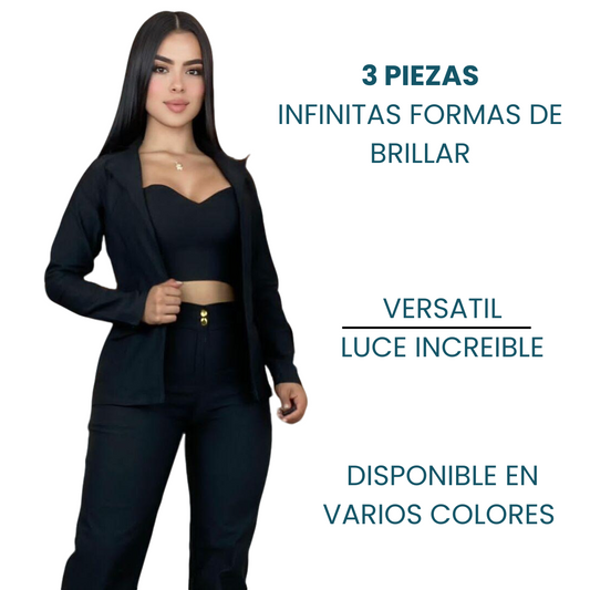 Conjunto 3 Piezas Amaia Elegante y Exclusivo